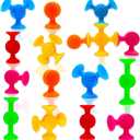 Suction Cup Toys Bath Toys - 12 Pcs Sensory Suction Bath Toy for Toddler Kids, No Hole Bath Suction Toy, Textured Fidget Toys for Travel