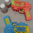 EagleStone Bubble Gun Toys for 3+ Year Old Kids Boys Girls, 2 Pack Automatic Bubble Machine with Bubble Solution, Summer Outdoor Kids Toys for Ages 3-4,4-6,5-7, Birthday Gifts for 3 4 5 6 7 8 Year Old (Pink,blue)