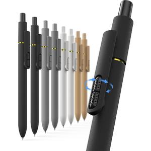 8 Pcs Gel Pens - 0.7mm Fine Point Smooth Writing Black Ink, Quick-Dry Long Lasting Fidge Pens, School & Office Supplies for Men Women