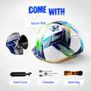 Soccer Ball Size 5 Size 4 Size 3 Deflated - Bright Tri-Color Practice Ball for Boys and Girls Ages 4-8, 8-12,12+, Indoor Outdoor Official Training Ball for Kids Youth Teens Adult