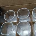 Square Everyday Drinking Glasses - Set of 16 Kitchen Drinkware Glass Cups., krx39