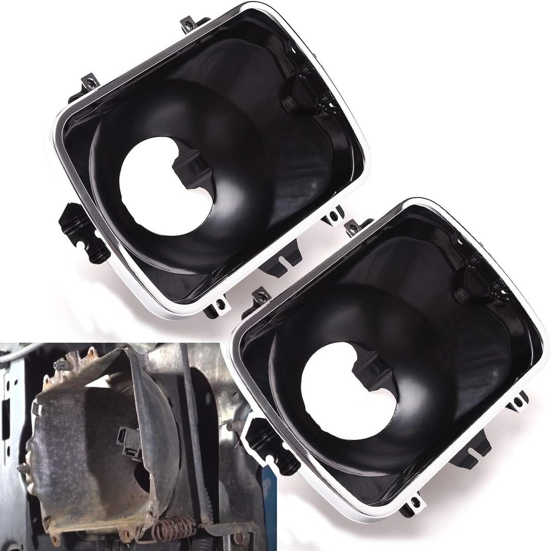 42437 Headlight Bucket Kit, 5X7 Headlight Support Bracket Mounting Kit Compatible with Chevrolet Express GMC Savana 1500 2500 3500 Safari Yukon Topkick Chevy Exprress 4500 K10 K20 K30(2PCS)