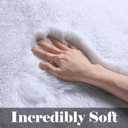 ONASAR White Runner Rugs for Bedroom Living Room, Luxury Bedside Fluffy Area Rug 2x6 Feet, Ultra Soft Plush Faux Fur Floor Throw Carpet for Hallway Nursery Kids Dorm Home Decor Aesthetic