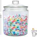 Maredash 1 Gallon Glass Canister, Cookie Jar & Candy Jar with Airtight Lid, Large Food Storage Container for Buffet, Coffee & Flour, Laundry Room Storage & Pantry