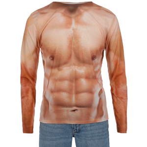 Realistic Muscle Top, Long Sleeve Size M