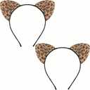 2 Pack Cat Ears Headband, Furry Cat Ear for Halloween Party Cosplay Daily Wear Cats Women Costume Accessory