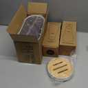 11-Piece White Bathroom Set with Mini Trash Can & Glass Mouthwash Dispenser - Modern Farmhouse Organizer with Soap Dispenser, Toothbrush Holder & Apothecary Jars for Sink Counter