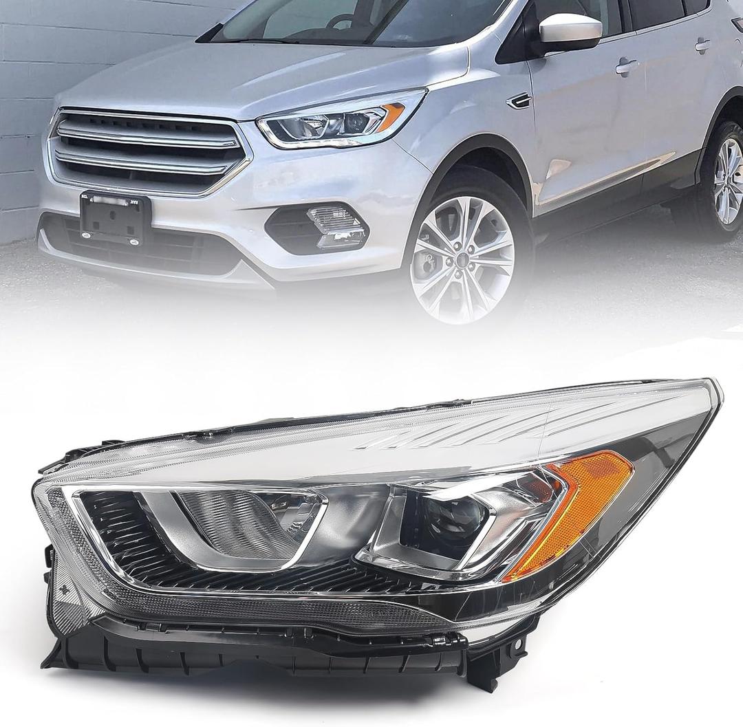 Halogen Headlight for Ford Escape 2017-2019 w/LED DRL Left Driver Side LH GJ5Z-13008-T FO2502351