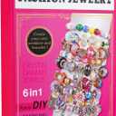 Halfic DIY Jewelry Making Kit, Over 300 Pcs Bracelet Making Bracelet Kit, DIY Craft Gift for Girls, Creative DIY Fashion Jewelry Crafting Gift