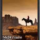 A PLUS MAX 14x24 Picture Frame, Black Engineered Wood Frame for 14 x 24 Inch Picture Poster Photo, Light Weight 14 by 24 Frame with Wood-grain for Wall - 1 Pack/Black/14 x24