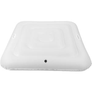 Jiawu Inflatable Hot Tub Cover with Handle, 130cm Inflatable Swimming Pool Cover, Dust Proof PVC Square Pool Protector with Handle for Square Pools and Bathtub, Energy Saving Lid