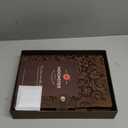 moonster Leather Journals for Women for Writing  Flower Journal, Refillable Leather Bound Journal  Vintage Leather Notebook Journal, 320 Lined Pages A5 with Metallic Grey and Rose Gold Luxury Pen