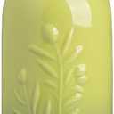 Sweejar Large Olive Oil Dispenser Bottle, 24 Oz Ceramic, Modern Relief Design, Dishwasher Safe, Gradient Green