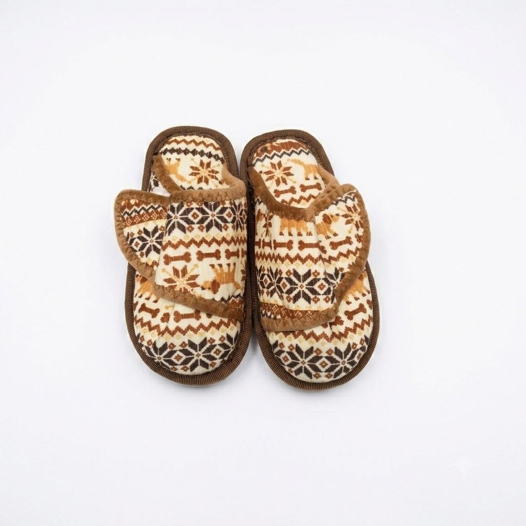 Besroad Kids Fluffy Soft Wide House Summer Slippers Adjustable Fuzzy Slides Bedroom House Shoes for Girls Boys Brown Bohemia Little Kid 11-11.5