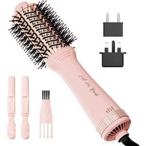 One Step Hair Dryer Brush Blow Dryer, Dual Volatge Hair Dryer Brush-60mm Oval Brush Head, Volumizing Blowout Brush with Ionic Technology for Salon Quality Blowout, Smooth and Shiny Hair