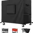 Kovshuiwe Waterproof 100 Qt Rolling Cooler Cart Cover Outdoor Beverage Cart Patio Ice Chest Protective Covers Fits Most Patio Ice Chest Party Cooler Upto 43L x 22W x 32H inch