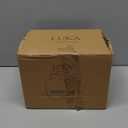 LUKA Ceramic Rustic Farmhouse Vase,8.25 inch Terracotta Vase with Handle,Neutral Clay Pot Vases Decorative Vase for Living Room,Table,Shelf Decor (Brown,M)