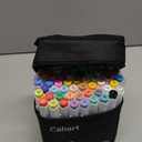 Caliart Alcohol Markers Brush Tip, 51 Colors Dual Tip Artists Coloring Markers Set Brush & Chisel, Permanent Alcohol Based Colored Sketch Pens, Art Supplies Gifts for Adults Drawing Illustration