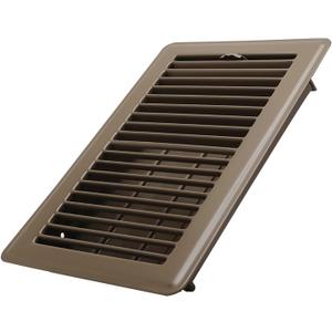 6x10 Inch Floor Register - Heavy Duty Steel Walkable Floor Vents - Easy Adjust Air Supply Lever - Vent Covers for Home (Brown)