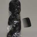 ALXNAN Clip in Hair Extensions, Black Long Wavy Hair Extensions for Women Clip Ins Soft Full Head Synthetic Hairpieces 20 Inch