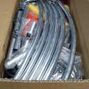 ZCMHAXJ 55" Trampoline for Kids with Enclosure, 440lbs Capacity Indoor & Outdoor Toddler Trampoline with Adjustable Gymnastics Bar & Toys, for Boys & Girls (Yellow Green)