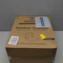 Favoyard Outdoor Seat Cushion Set 22 x 24 Inch Waterproof & Fade Resistant Patio Furniture Cushions with Removable Cover Deep Seat & Back Cushion with Handle and Adjustable Straps for Chair Sofa Couch (Beige)