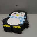 Lewtemi 15.1 Inch Penguin Piata Penguin Supplies Candy Animal Piata with Stick Confetti and Blindfold Gift for Boy Girl Adult Winter Theme Birthday Party Supplies Decorations (Classic)