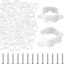 Kittmip 240 Pcs Mount Compatible with 400 ft Govee Pro H706 H806 Permanent Outdoor Lights Brackets with Screws for Soffit, Clip Replace Glue (White)