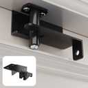 Adjustable Child Safety Door Top LockMetal Child Proof Door Top Lock for Interior&Exterior&French DoorLock & Unlock from Either Sidesfor ChildproofingSliding Door Lock for Kids SafetyBlack (1 Pcs-Black)