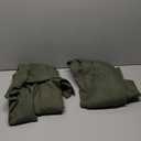 KOUFALL Dark Olive Green Curtains for Living Room 84 Inches Long,Sheer Grommet Linen Vintage Boho Curtains for Bedroom 2 Panels Set,Moss