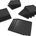 Storex School Locker - Office Cubicle Boot Tray, 12.38 x 11 x 0.8 Inches, 18-Pack, Black (00802B18S), Small