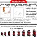 QUMY Dog Shoes for Large Dogs, Medium Dog Boots & Paw Protectors for Winter Snowy Day, Summer Hot Pavement, Waterproof in Rainy Weather, Outdoor Walking, Indoor Hardfloors Anti Slip Sole Red Size 6 (Size 6: 2.6''x3.0''(W*L) (Pack of 4))