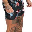 GINGTTO Men's Beach Shorts Bathing Suits with Mesh Lining (Black, S)