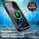 for iPhone 16 Pro Max Waterproof Case, with Built-in Screen Protector Dustproof Shockproof [Compatible with MagSafe] Full Body Underwater Protective Phone Cover for iPhone 16 Pro Max 6.9" (Black)