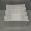 Buffet Risers, Food Display Risers for Party, White Acrylic Risers Display Stand for Buffet Table, Catering Displays for Dessert, Cube Box Nesting Riser with Hollow Bottoms (5"x6"x7"x8"x9"x10" 6 PCS)