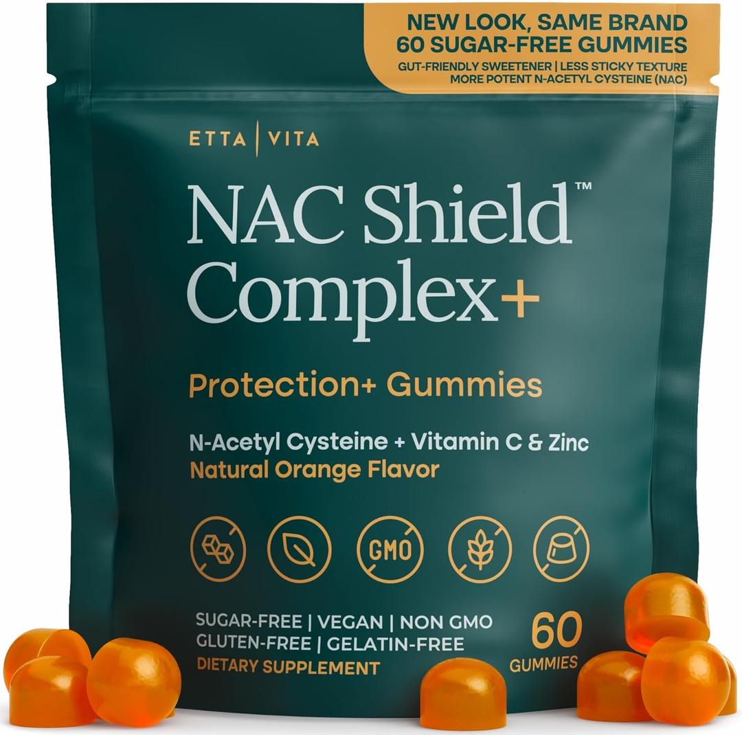 Sugar-Free NAC Gummies for Kids and Adults with Vitamin C & Zinc - 60 Chews, Expiration Date 07/2028