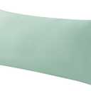 WhatsBedding Body Pillow Cover Cooling Fabric, Long Pillowcase Breathable & Skin-Friendly, Zipper Closure - Milky Green (20x54 inch)