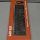 Wireless Keyboard and Mouse Combo, Full Size Keyboard and Mouse, Long Battery Life, Optical Mouse, 2.4G Lag-Free Cordless Mice Keyboard Set Ultra Slim Design for Computer, Laptop, PC, Mac, Windows (Gray Black)