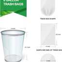FORID Clear Trash Bags, 8 Gallon Garbage Bags, Wastebasket Bin Liners 110 Count Plastic Trash Bags for Bathroom Bedroom Office Garbage Can 30 Liters - Durable & Thick Trash Bag - Medium