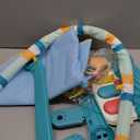 dearlomum Baby Play Mat & Piano Tummy Time Gym, Infant Sensory Activity Playmat with 5 Toys, Music & Lights, Developmental Gift for Boys & Girls 0-12 Months (Blue)