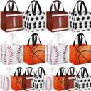 Kigeli 60 Pcs Sports Party Favor Bags Sport Gift Bags Ball Wrap Non Woven Treat Bag with Handles Sports Themed Party Favors
