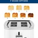 GE 2 Slice Toaster, Extra Wide Slots for Toasting Bagels, Breads, Waffles & More, 7 Adjustable Shade Settings, Removable Crumb Tray, Countertop Kitchen Essentials, 850 Watts, White