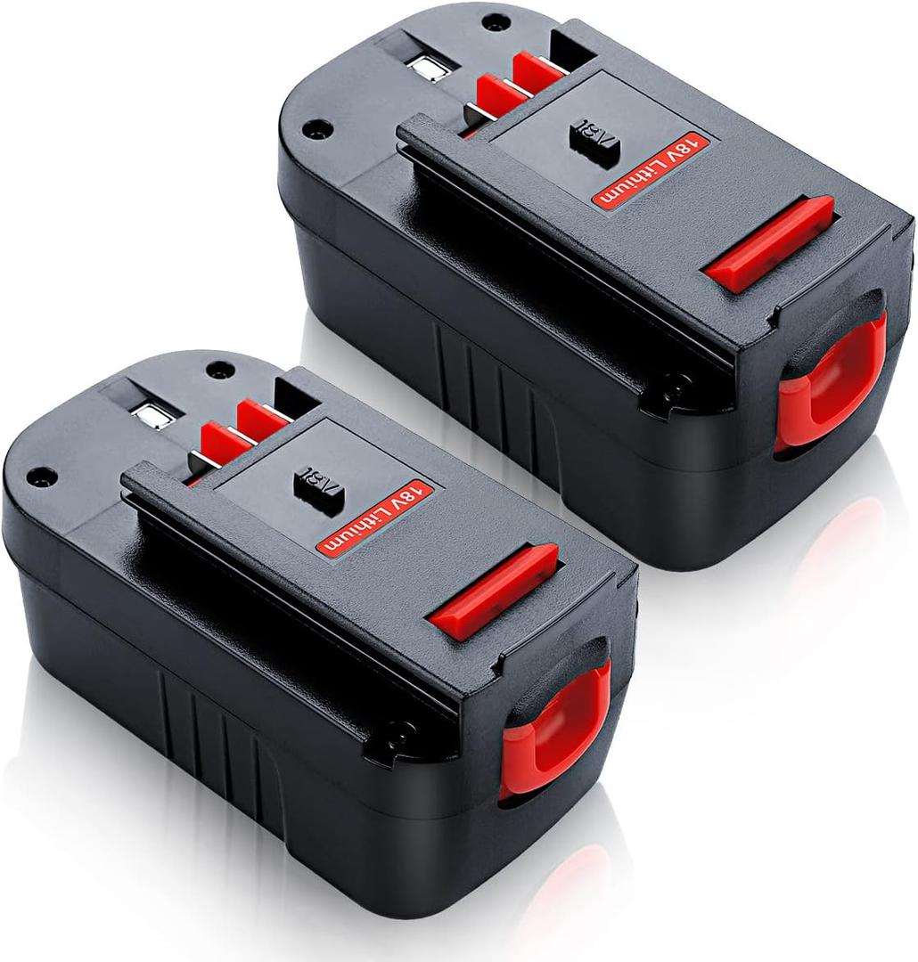 Upgraded to 4800mAh2Pack HPB18 Replacement for Black and Decker Battery Compatible with Black and Decker 18V Battery HPB18-OPE FSB18 Tools 244760-00 A1718 FS18FL FSB18 Firestorm Cordless Power Tools