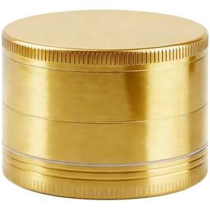 2.5 Inch Spice Grinder, Kitchen Tool Pepper Grinder, Zinc Alloy, Manual, Easy to Clean (Golden)