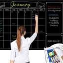 Party Funny Dry Erase Black Laminated jumbo Chalk Board Wall Calendar, 38-Inch by 50-Inch,Erasable Monthly Huge Weekly Chalkboard Bulletin Board,Better Than Wall Decor Sticker