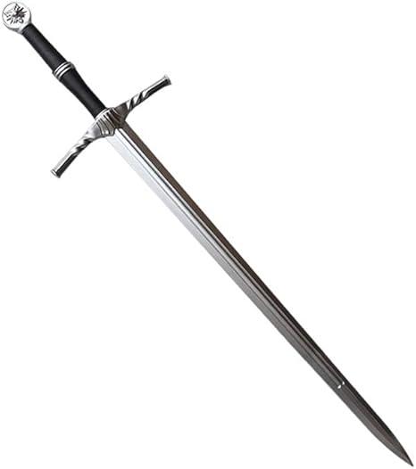 41" Fantasy Foam Sword Silver Twin Snakes Two Hand High Density Medieval Sword for Cosplay and Collection for Xmas Halloween Gitf