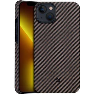 pitaka Magnetic Case Compatible with iPhone 13-6.1 Inch [MagEZ Case 2] 100% Aramid Fiber Slim Fit Phone Cover, 3D Grip Touch -Black/GoldTwill