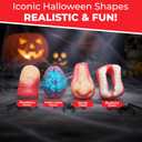 Fusion Select 16 Oz Individually Wrapped Gummy Body Parts Candy - Halloween Gummies & Trick or Treat Candy for Party & Goodie Bags - Spooky Assortment of Brain, Teeth, Fingers & Nose Candies (EXP 08/14/27)