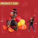 Joiedomi 6 FT Thanksgiving Inflatable Turkey Decorations, LED Light Up Turkey with Pilgrim Hat, Blow Up Decor for Thanksgiving Outdoor Decorations, Halloween Inflatable for Yard Garden