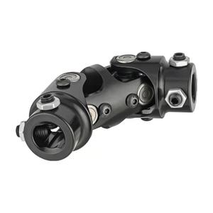 3/4 DD X 3/4 DD Steering Shaft Universal U Joint Coupling, Powder Coated Universal Steering Shaft Coupler Steel, 3/4" DD to 3/4" DD Single Steering Shaft Joint Black
